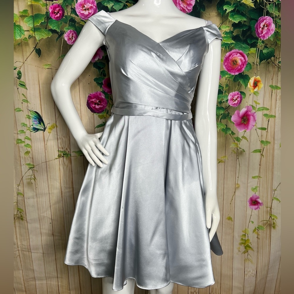 Cindy Collection Flare and Fit Short Dress with Pockets